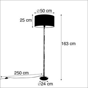 Lampă de podea gri cu nuanță neagră 50 cm - Simplo