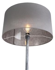 Lampă de podea gri cu nuanță gri 50 cm - Simplo