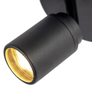 Spot modern inteligent negru incl. GU10 3 lumini IP44- Ducha