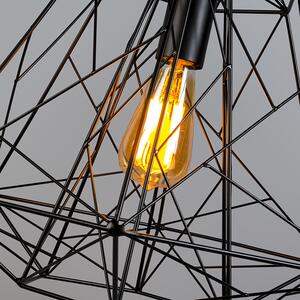 Lampă suspendată de design negru - Cadru