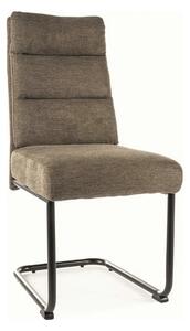 Scaun BERRY, verde olive/negru, stofa/metal, 44x44x97 cm