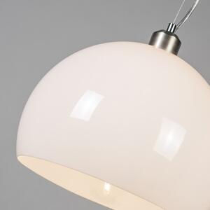 Lampă rotundă modernă suspendată alb opal - Globe