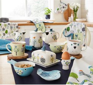 Ceainic alb-albastru din ceramică Forest Birds – Cooksmart ®