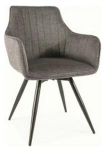 Scaun BALLO, gri inchis/negru, stofa clasica/metal, 56x45x84 cm