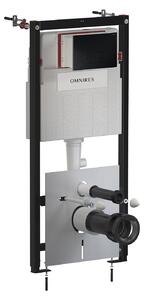 Omnires Flush Set Strongframe + Minimal cadru ascuns cu buton de acționare pentru vas wc suspendat STFWC1MRBLM