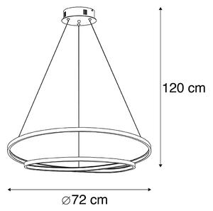 Lampă suspendată de design aurie 72 cm incl. LED reglabil - Rowan