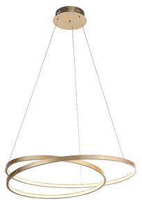 Lampă suspendată de design aurie 72 cm incl. LED reglabil - Rowan