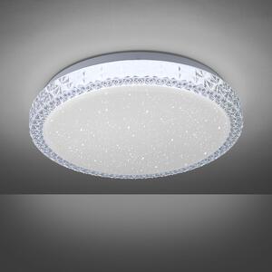 Lampă de plafon alb 30 cm incl. LED reglabil cu cer înstelat - Jona
