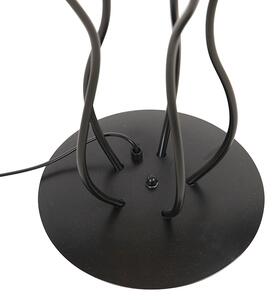 Lampă de podea design negru cu 5 lumini - Wimme