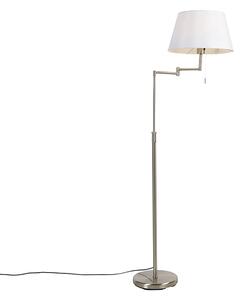 Lampă de podea din oțel cu umbră albă și braț reglabil - Ladas Deluxe