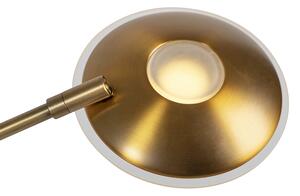 Lampă de podea bronz incl. LED cu braț de citire - Ibiza