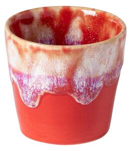 Ceașcă pentru espresso din gresie ceramică Costa Nova, 90 ml, roșu - alb