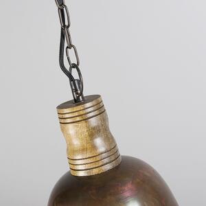 Lampă suspendată vintage cupru cu aur - Burn 1