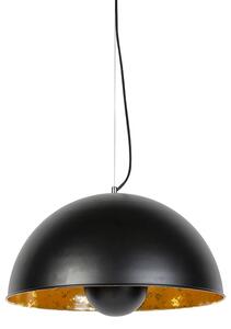 Lampă suspendată industrială neagră cu aur 50 cm - Magna Eglip