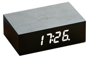 Ceas deșteptător cu LED Ginko Flip Click, negru