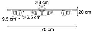 Spot de tavan maro ruginit rotativ și basculabil - Coney 4