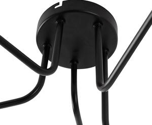 Plafoniera design negru cu 5 lumini - Facile