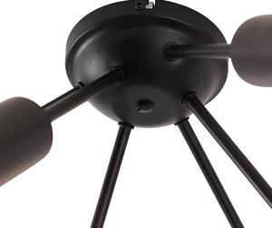 Plafoniera design negru 30 cm 6 lumini - Sputnik