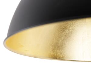 Plafoniera neagră cu auriu reglabilă de 42 cm - Magnax