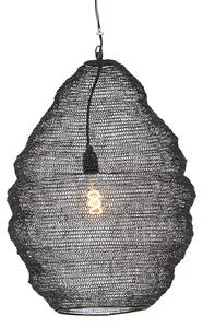 Lampă suspendată orientală neagră 45 cm - Nidum