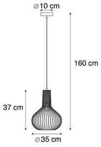 Lampă suspendată de design negru - Wire Bake