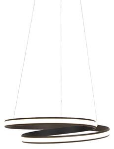 Lampă suspendată design neagră 55 cm cu LED - Rowan