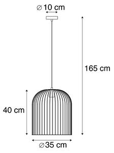 Lampă suspendată de design negru - Wire Knock