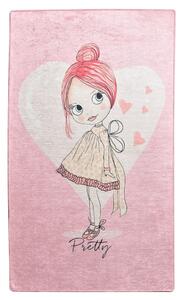 Covor antiderapant pentru copii Conceptum Hypnose Pretty, 140 x 190 cm, roz