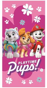 Prosop pentru copii roz din bumbac 70x140 cm Paw Patrol – Jerry Fabrics