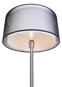 Lampă de podea design oțel cu nuanță alb-negru 47 cm - Simplo