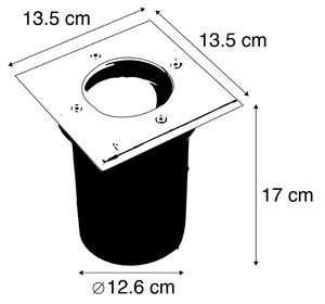 Oțel modern la sol de 13,5 cm IP67 - Basic Square