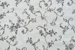 Tapet floral clasic living, cappuccino, model Kiara