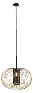 Lampă suspendată design auriu cu negru 60 cm - Marnie