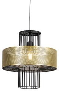Lampă suspendată design auriu cu negru 40 cm - Tess