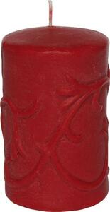 Lumanare cilindrica Damaskus Rosu, Ø6,5xH10,5 cm