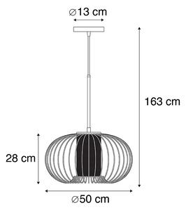 Lampă suspendată design auriu cu negru 50 cm - Marnie