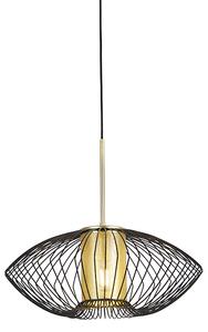 Lampă suspendată design auriu cu negru 50 cm - Dobrado