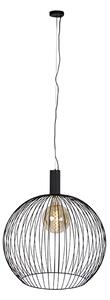 Lampă suspendată design rotund negru 70 cm - Sârmă Dos