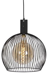Lampă suspendată design negru 40 cm - Sârmă Dos