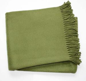 Pled din amestec de bumbac Euromant Basics, 140 x 180 cm, verde