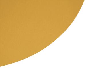 Abajur plat catifea galben cu aur 45 cm