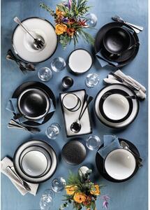 Farfurie din ceramică Maxwell & Williams Caviar, 27,5 x 16 cm, alb - negru