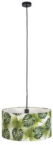 Lampă suspendată botanică neagră cu umbră Leaf 50cm - Combi 1