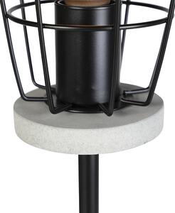 Lampă de podea industrială aspect beton cu negru - Rohan