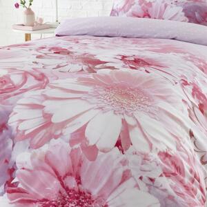 Lenjerie de pat Catherine Lansfield Daisy Dreams, 200 x 200 cm, roz