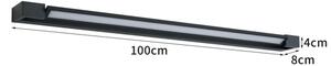 BRILAGI - Aplică LED de perete pentru exterior AQUA LINE LED/28W/230V 100 cm IP44 negru