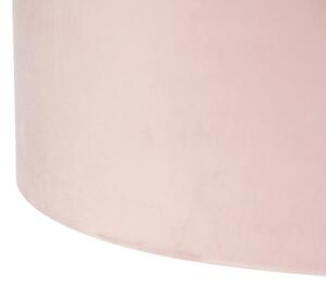 Lampă suspendată cu nuanțe de catifea roz cu auriu 35 cm - Blitz II negru