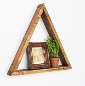 Etajera suspendata din lemn Triangle Nuc, l33xA6xH30 cm