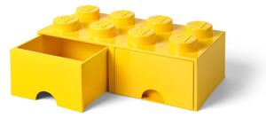Cutie depozitare cu 2 sertare LEGO®, galben