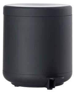 Coș de gunoi cu pedală pentru baie Zone UME, 4 l, negru